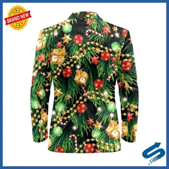 Men's Slim Fit Blazer Lightweight Polyester One Button Sport Coat